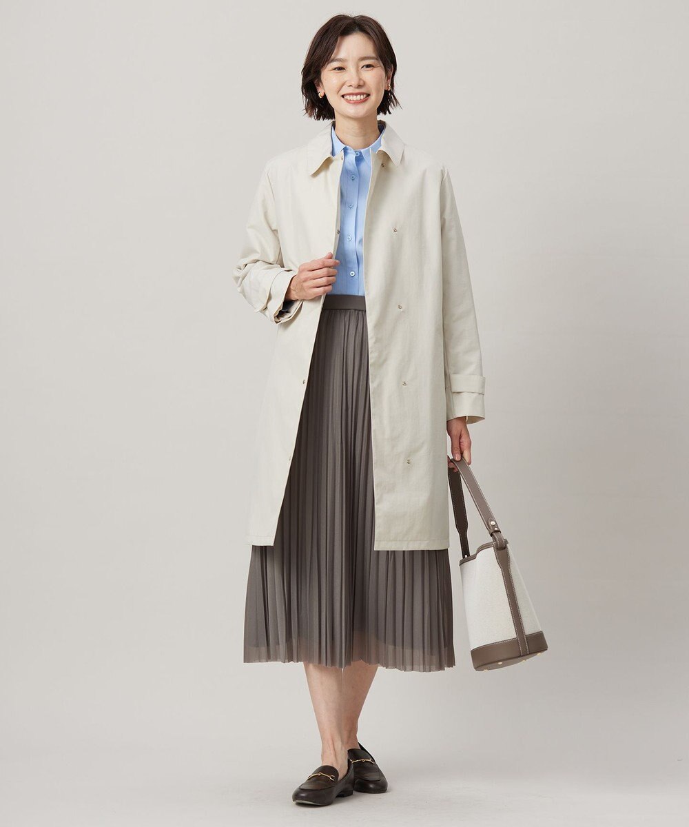 J.PRESS LADIES L 【洗える】BEZコットンナイロン ストライプ シャツカラー ブラウス 