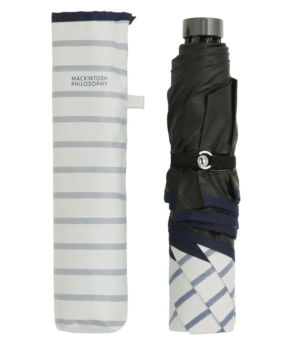 MOONBAT 【大きめ】マッキントッシュ フィロソフィー 晴雨兼用日傘 折りたたみ傘 ボーダー／遮光 遮熱 UV 