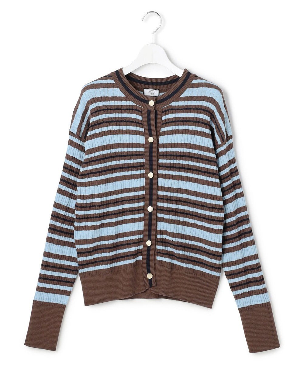 J.PRESS YORK STREET 【UNISEX】コットンボーダー ニットカーディガン 