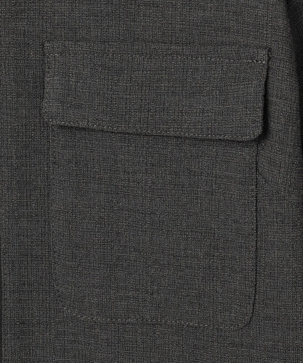 自由区 L 【17号サイズまで展開】ライトブッチャーノーカラー ブルゾン 