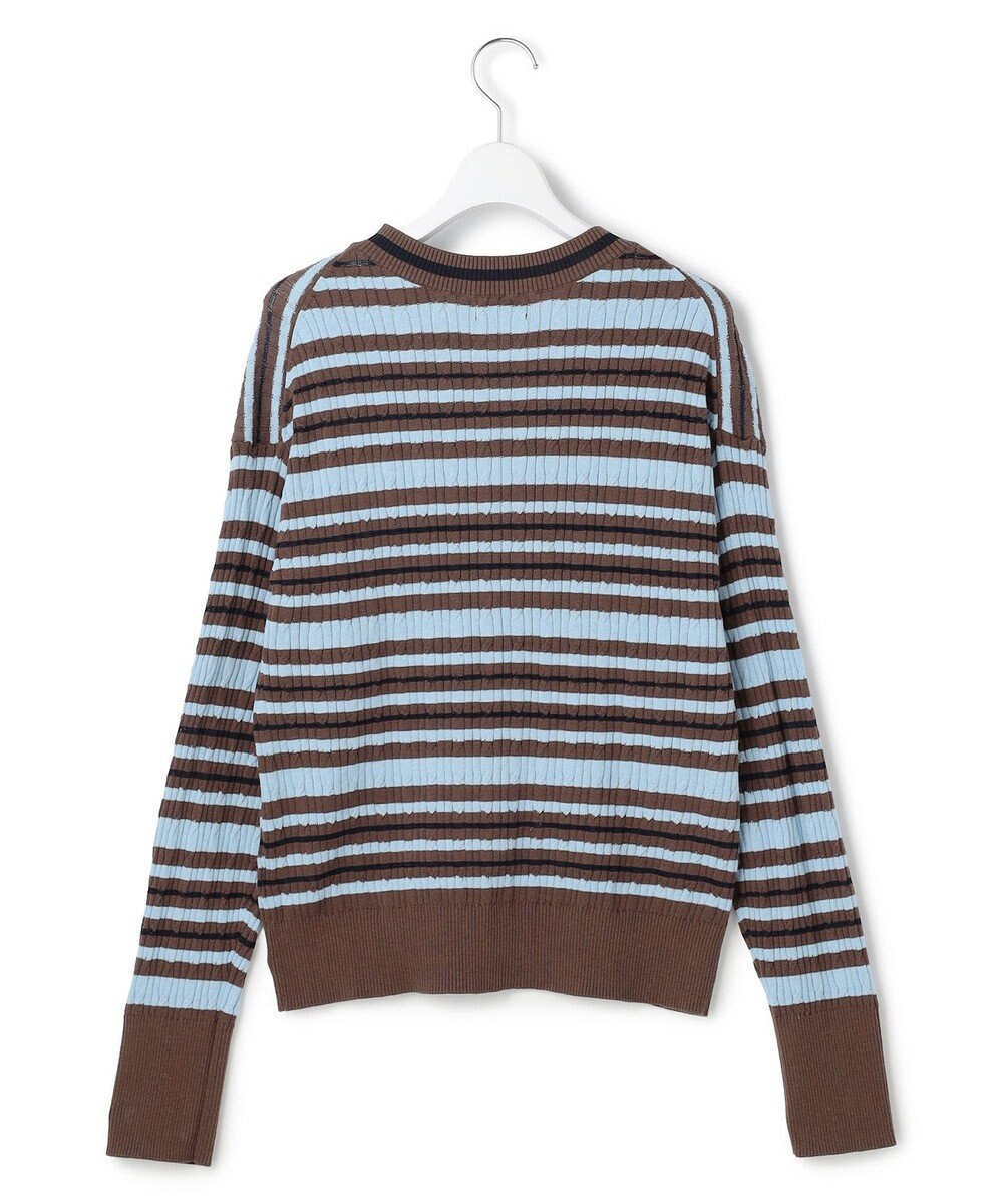 J.PRESS YORK STREET 【UNISEX】コットンボーダー ニットカーディガン 
