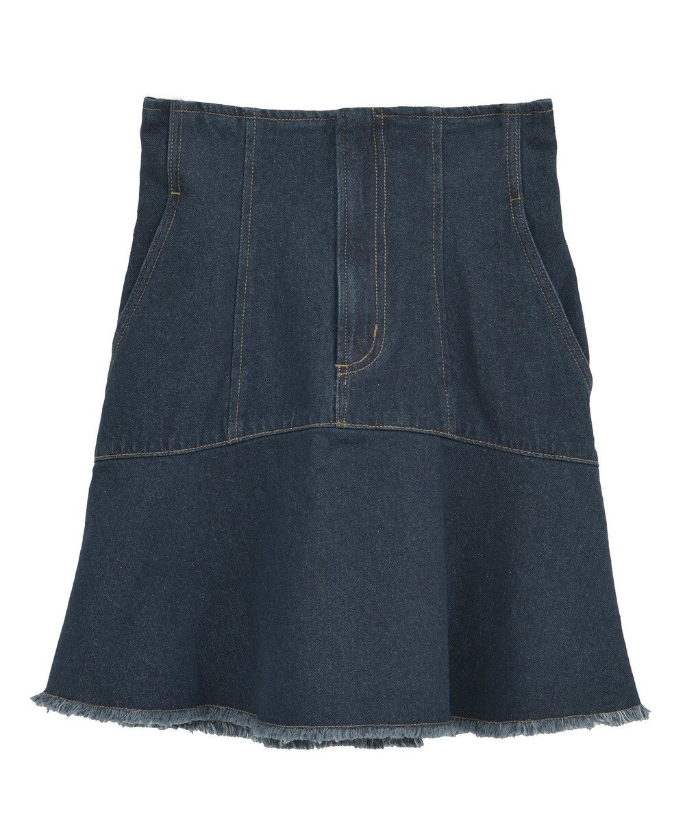 earth music&ecology ハイウエストフレアデニムスカート 