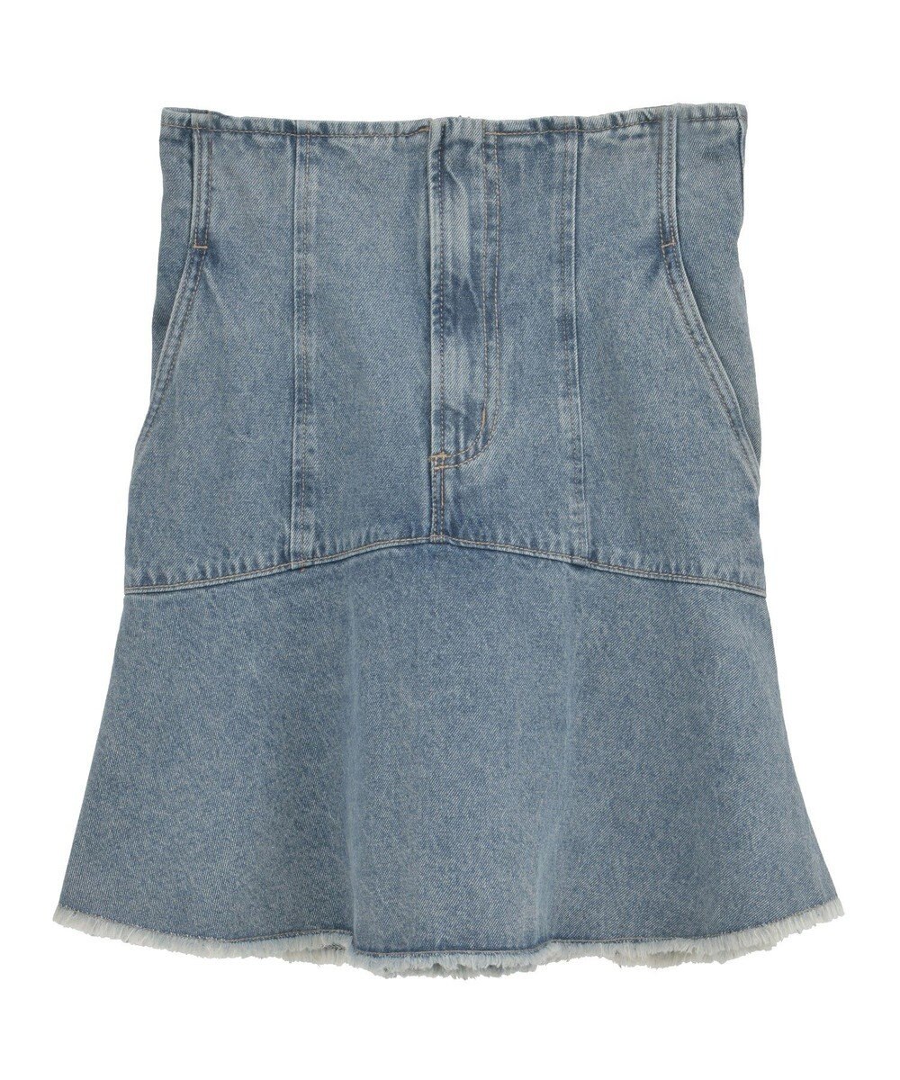 earth music&ecology ハイウエストフレアデニムスカート 
