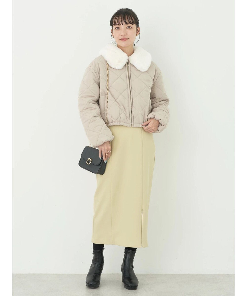 earth music&ecology ファーカラーブルゾン 