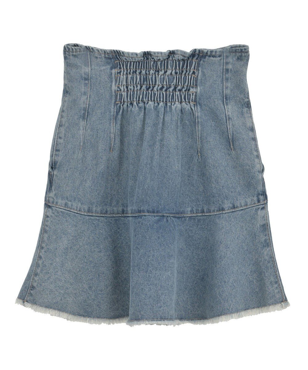 earth music&ecology ハイウエストフレアデニムスカート 