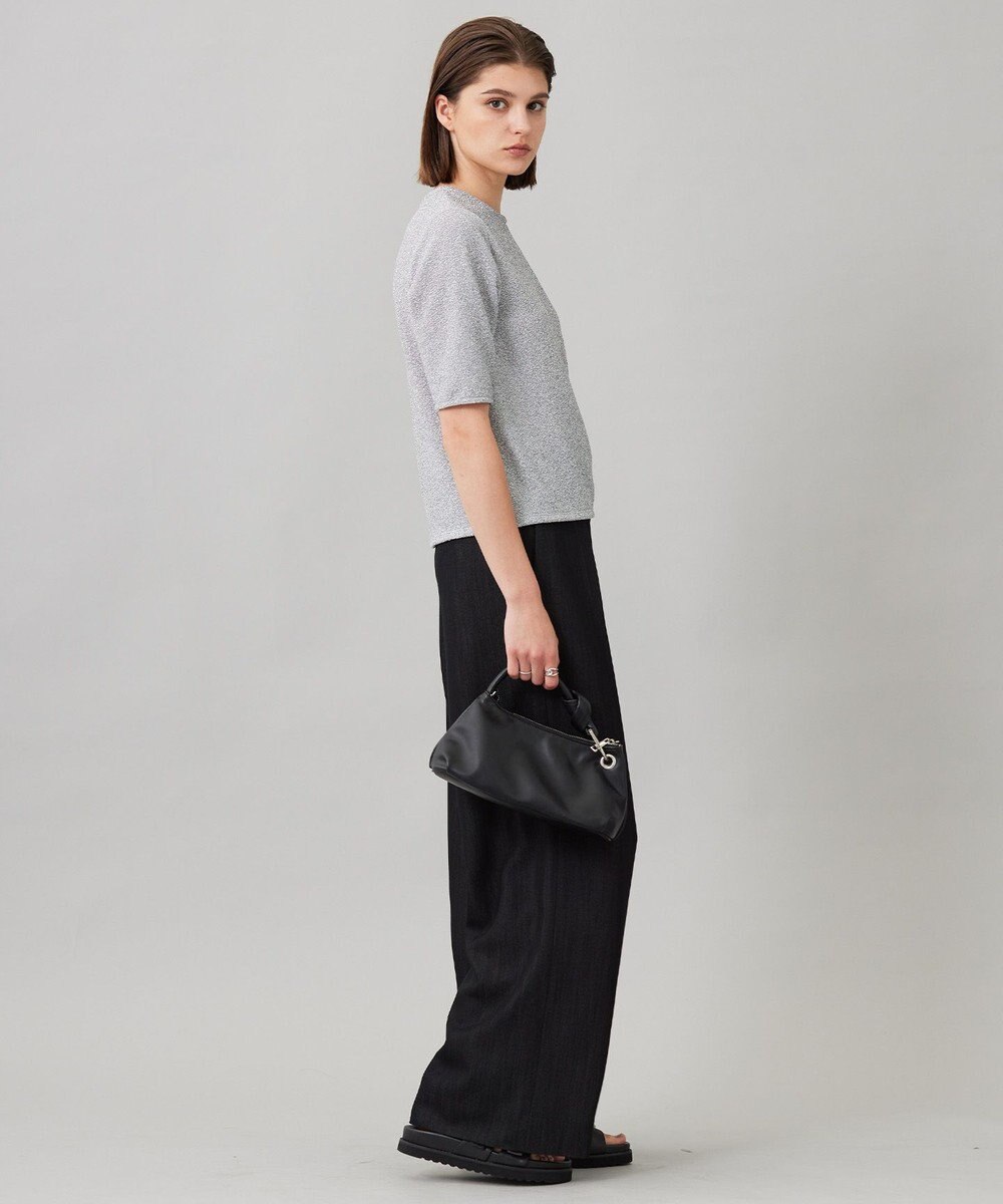 ICB L 【洗える】シャイニーラメジャガード カットソー 