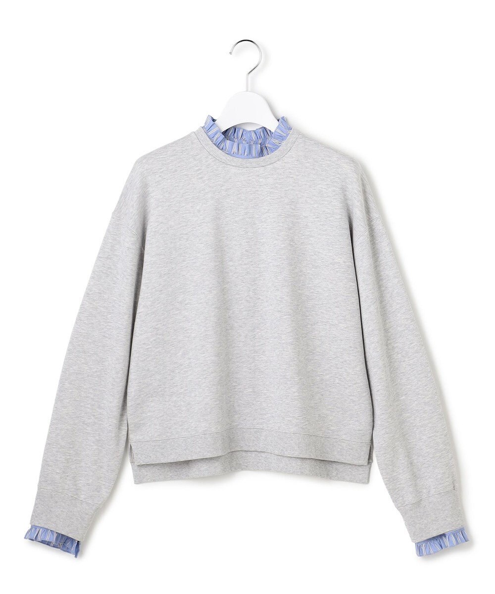 23区 S 【WEB＆一部店舗限定】クリアコットンテリー ストライプフリル スウェット 