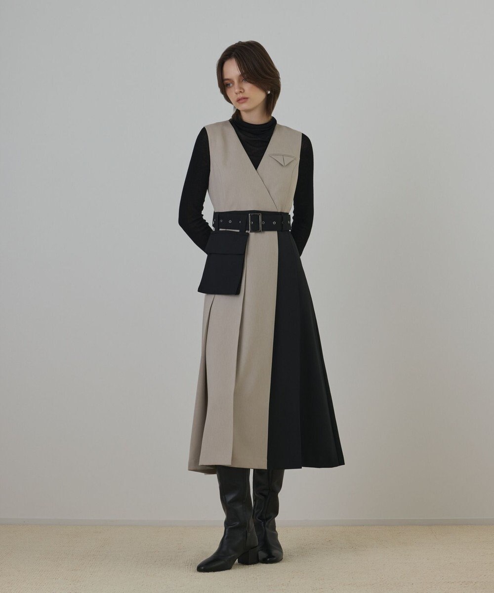 GRACE CONTINENTAL プリーツジャンパースカート 