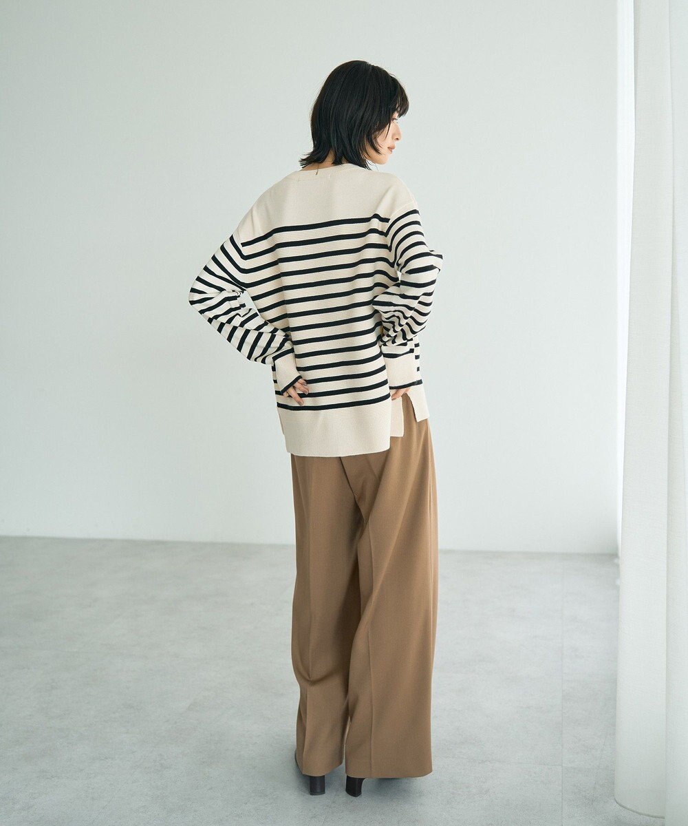 YECCA VECCA 釦デザイン配色ニット 