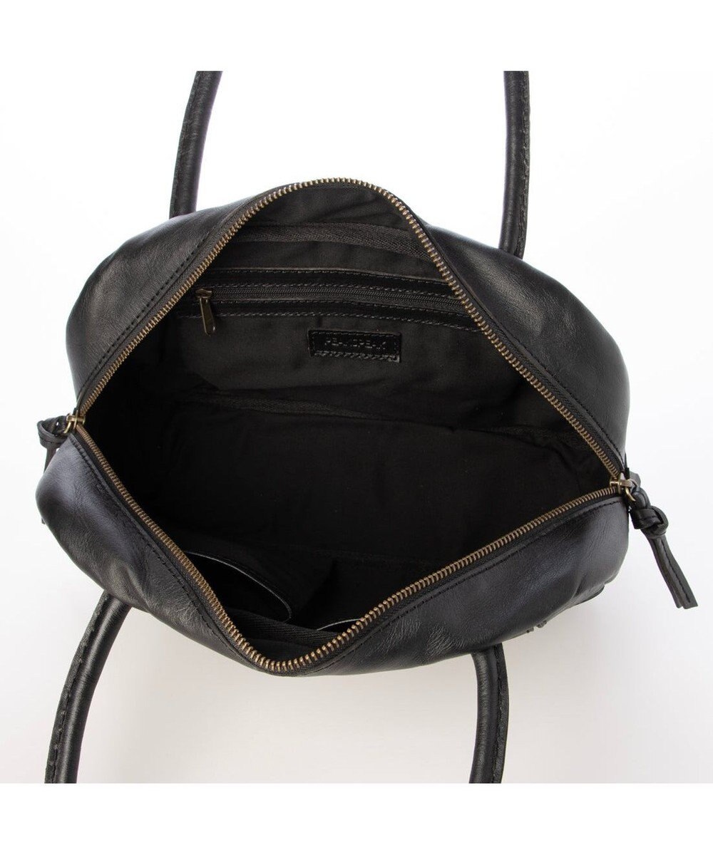 UNBILLION ピークスピーク PEAKS PEAK / 牛革パッチワーク横長ボストン 