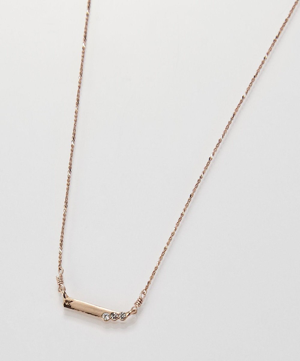 Phoebe <新色>【金属アレルギー対応】ストレートバービジューネックレス　シャンパンゴールド 