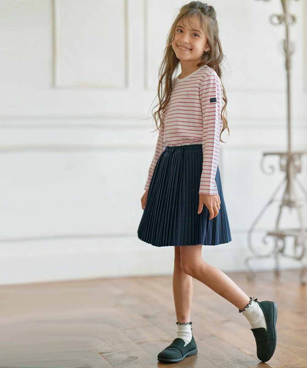 組曲 KIDS 【110-140㎝】長袖ボーダー Tシャツ 