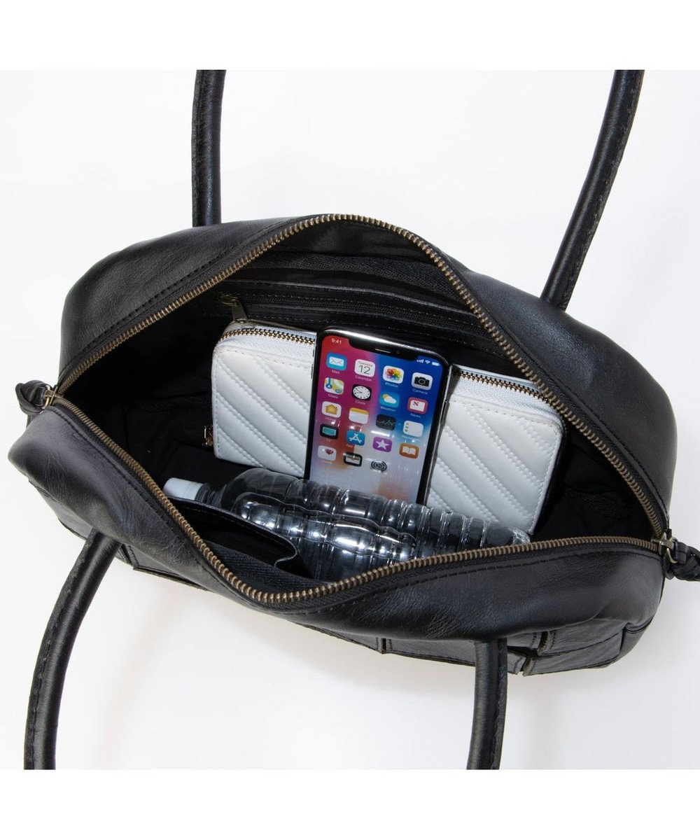 UNBILLION ピークスピーク PEAKS PEAK / 牛革パッチワーク横長ボストン 