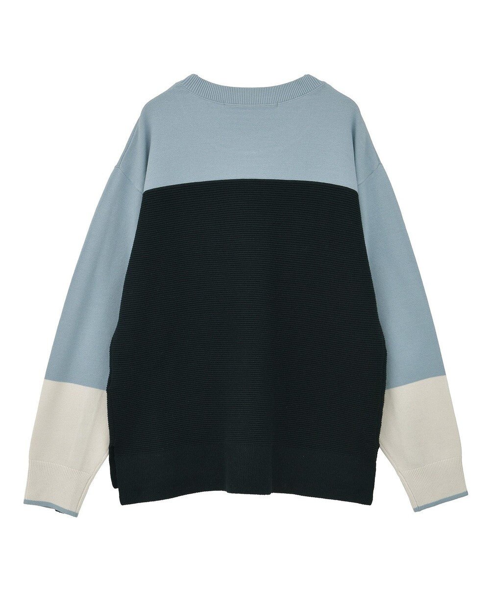 YECCA VECCA 釦デザイン配色ニット 