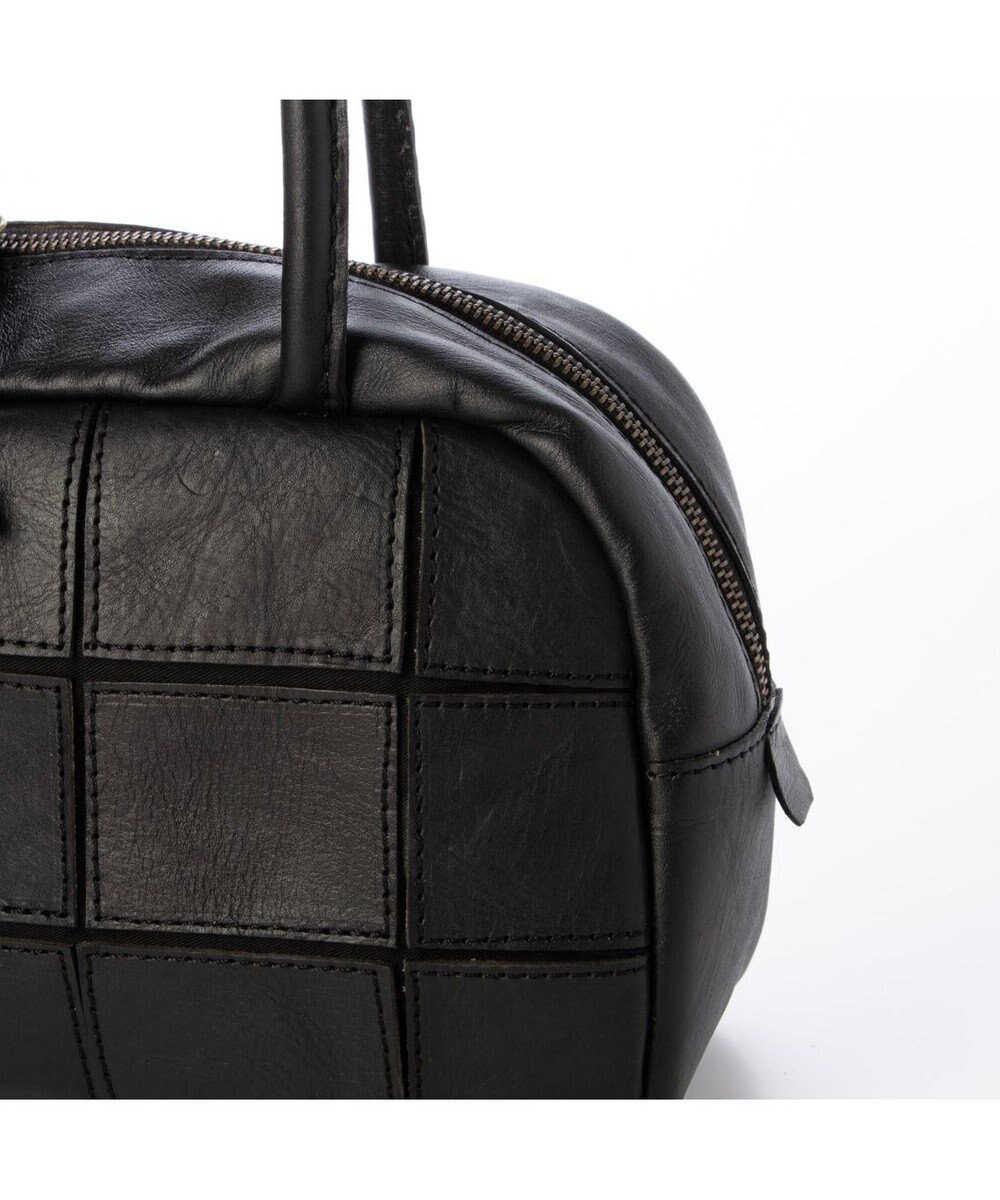 UNBILLION ピークスピーク PEAKS PEAK / 牛革パッチワーク横長ボストン 