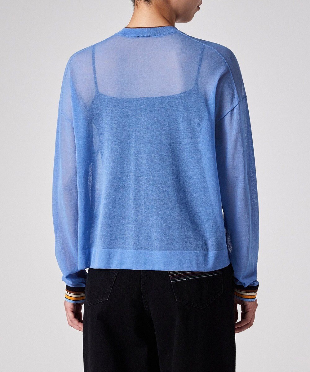 Paul Smith リブストライプ シアーカーディガン 