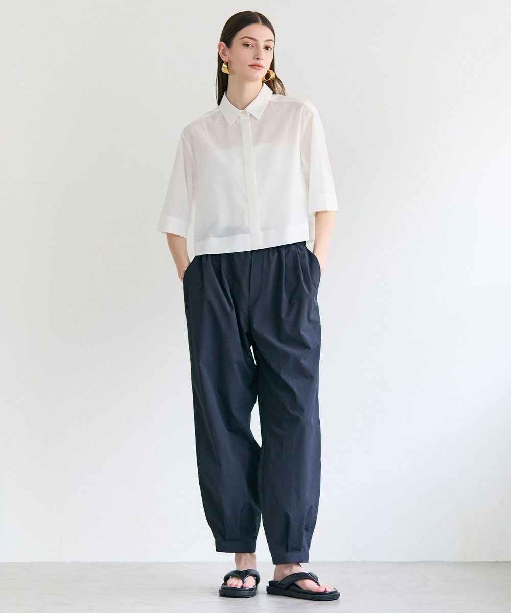 BEIGE， BAC / コットンシアー ショートレングスシャツ 