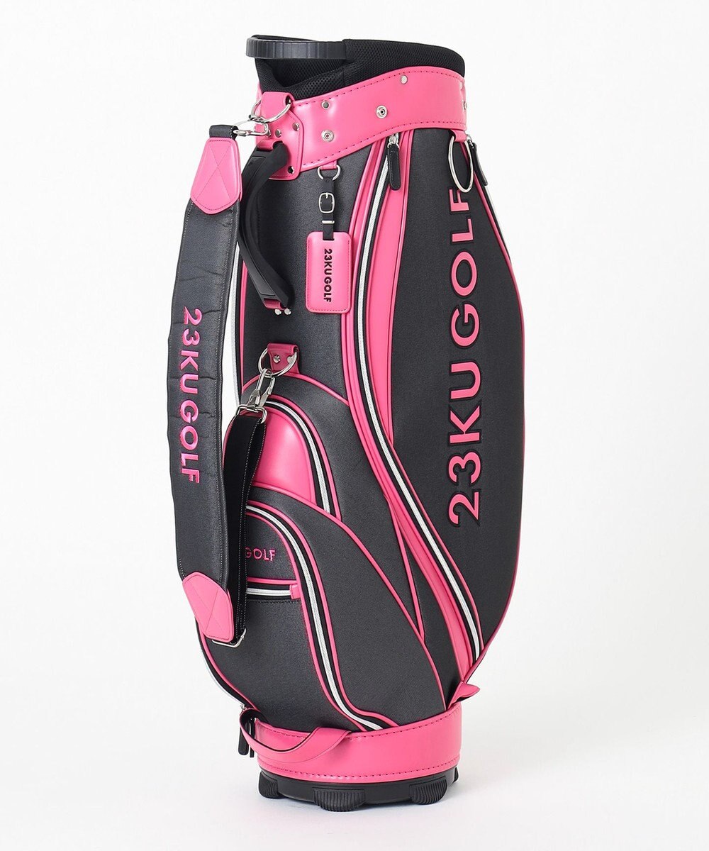 23区GOLF 【WOMEN】合皮×デニム調キャディバッグ 他と被らない 大人ピンクが初登場 