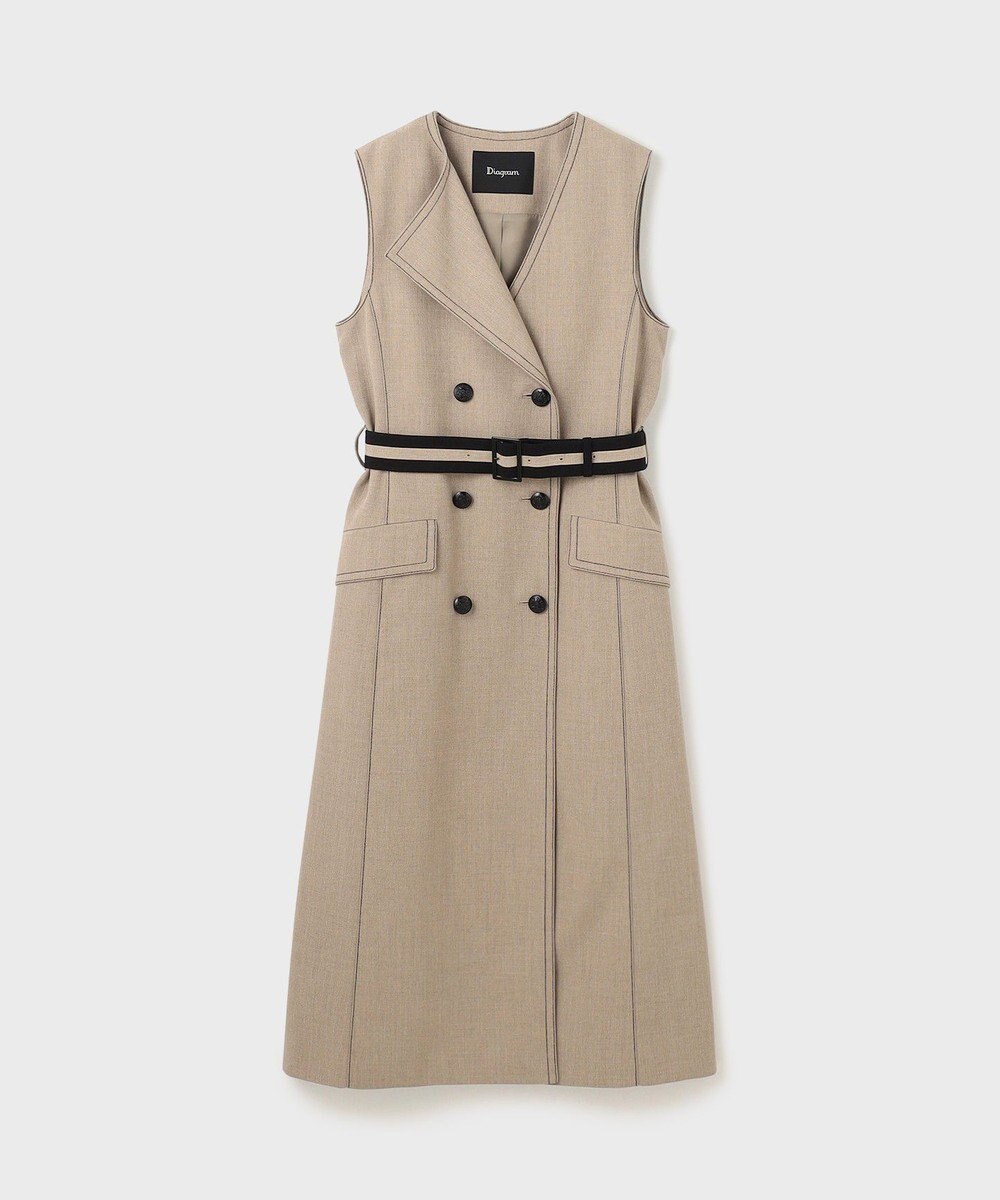 GRACE CONTINENTAL アシンメトリーカラーワンピース 