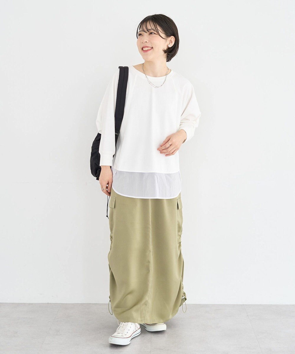 Green Parks 七分袖ドルマン裏毛シアードッキングプルオー 