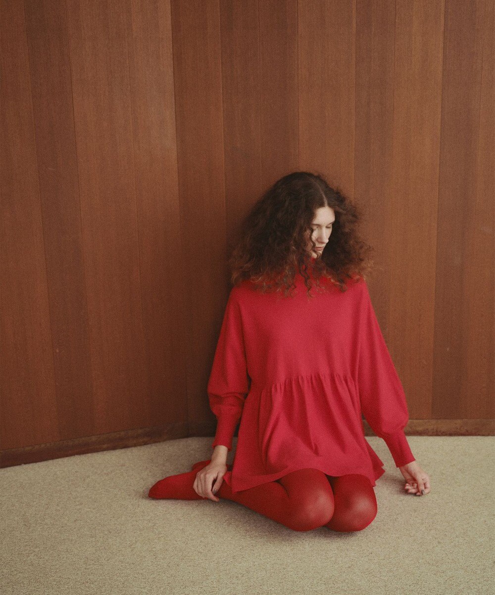 #Newans 【洗える】ペプラムデザインワイドシルエットプルオーバー 