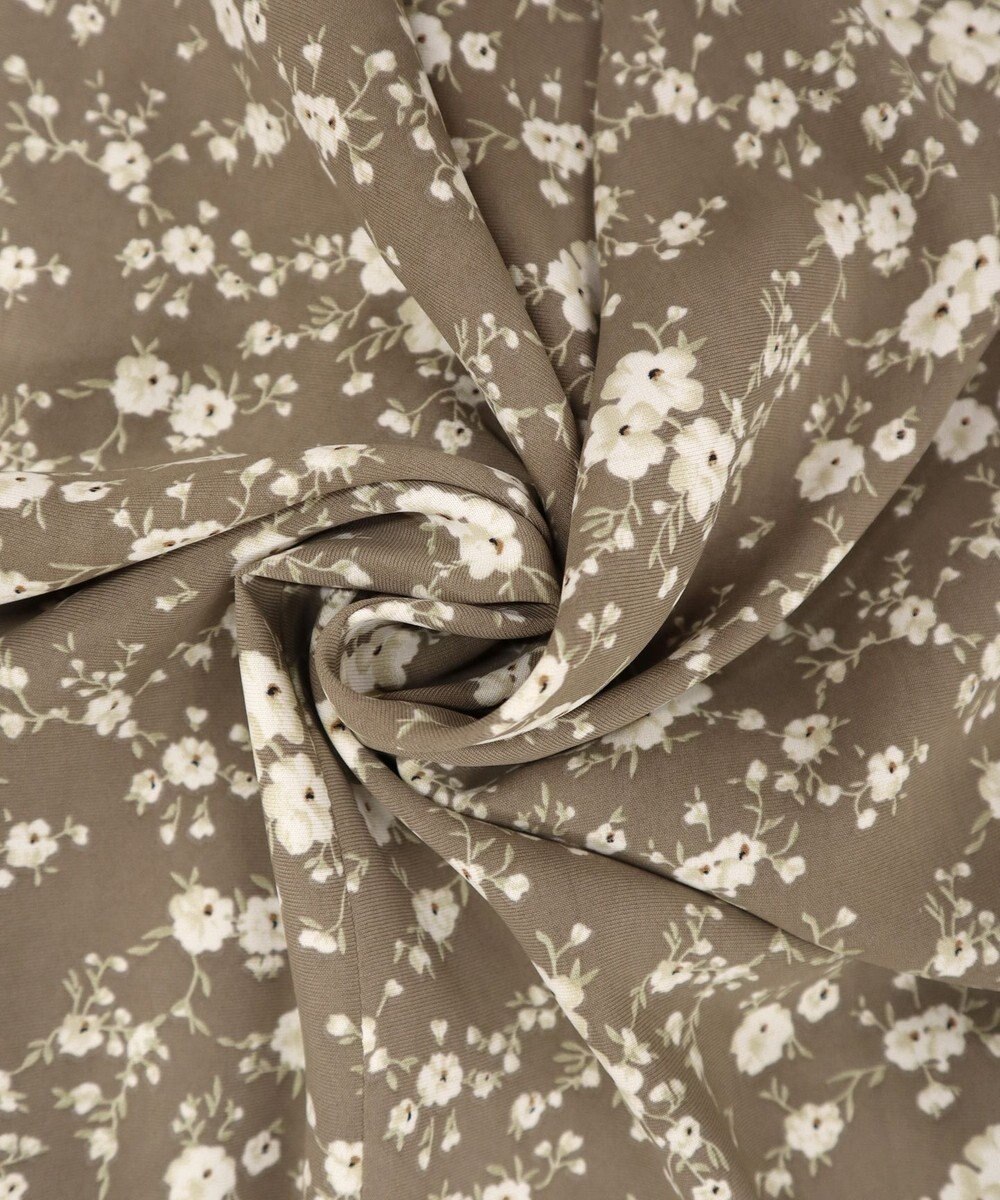 Tiaclasse 【洗える】ギャザースリーブ花柄ワンピース 