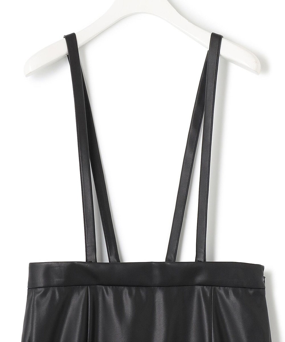 ICB フェイクレザー ナロースカート（サスペンダー付き） 