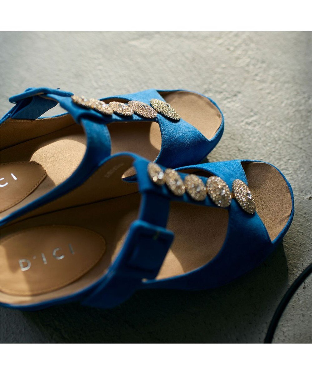 MODE ET JACOMO <D'ICI>ビジューモチーフTストラップサンダル 