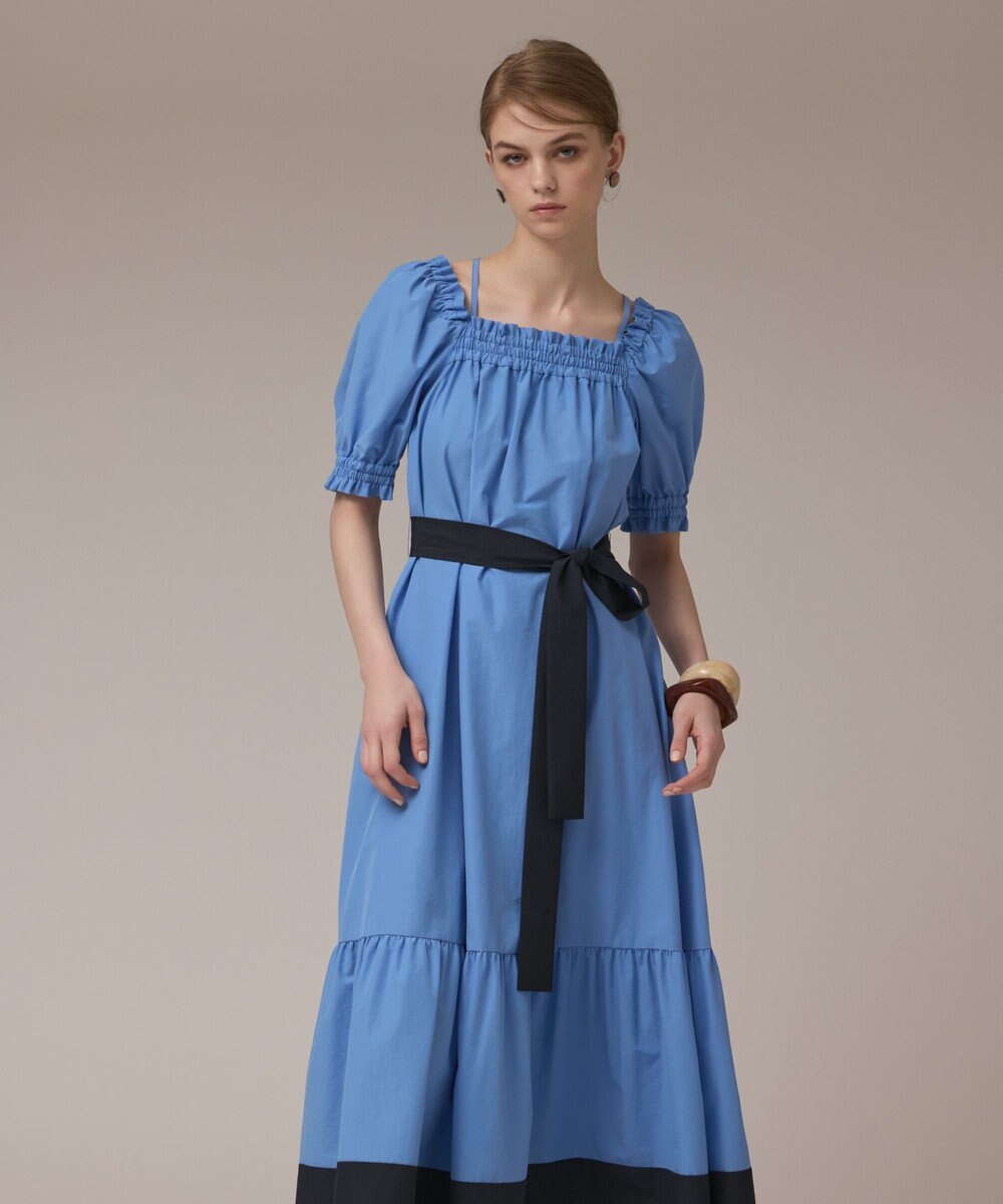 GRACE CONTINENTAL ギャザーロングワンピース 