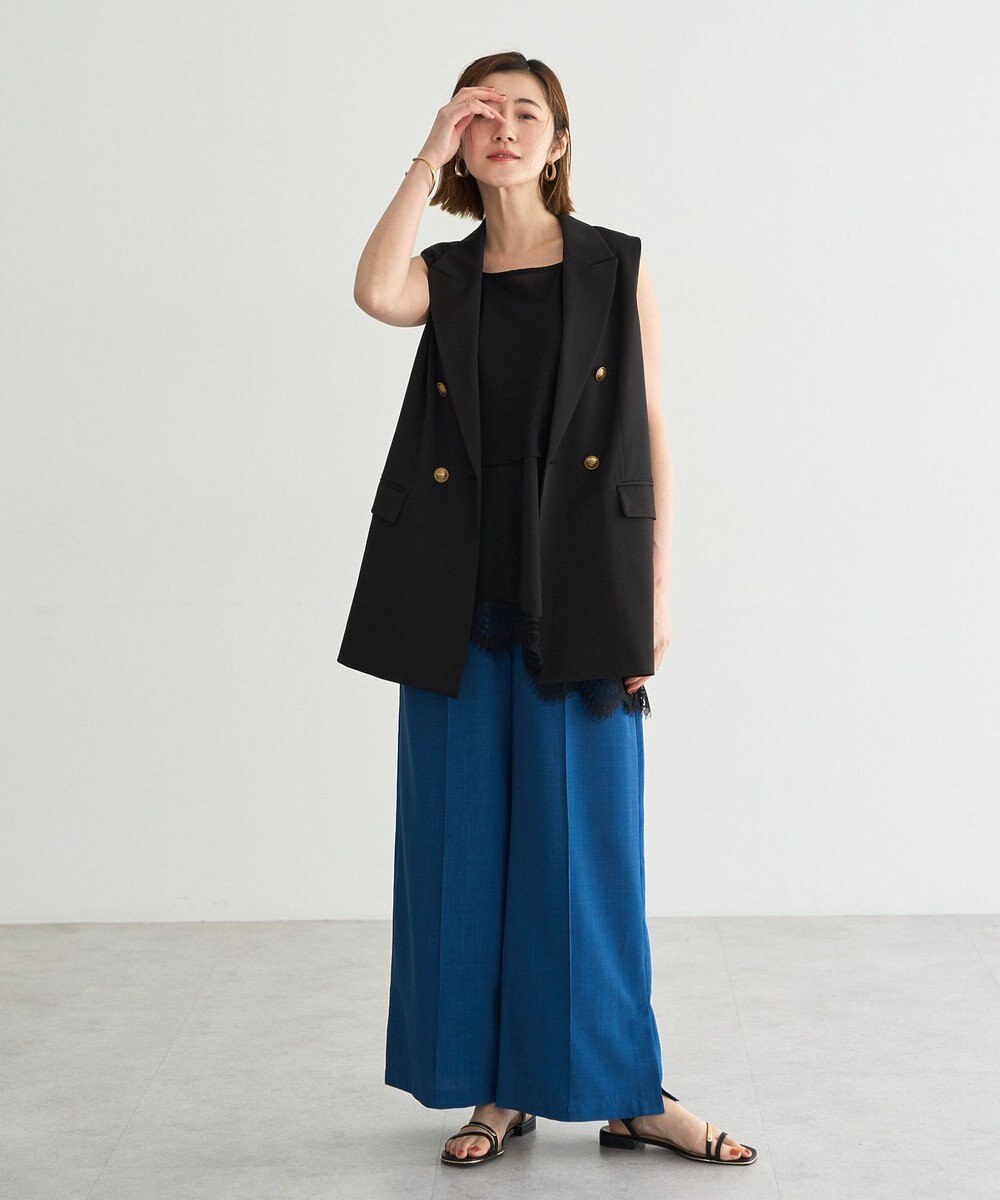 YECCA VECCA 【UVカット】サラサライージーワイドパンツ 