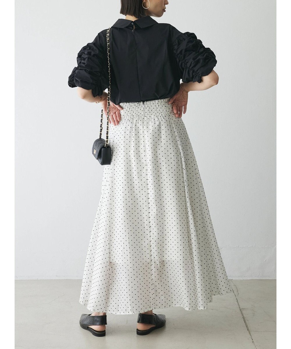 Green Parks AnriettMusee ドットフレアーロングスカート 