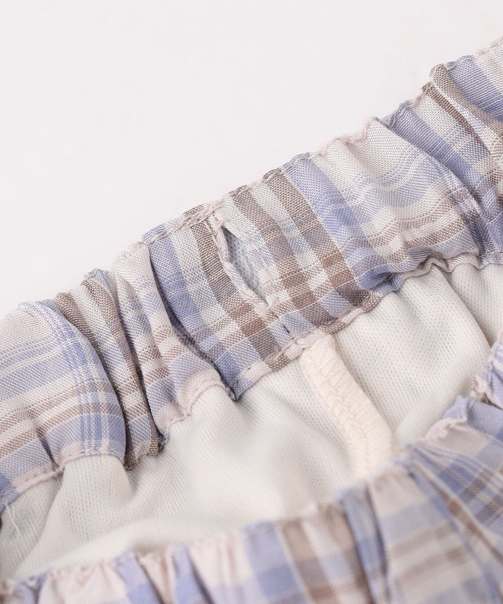 ANY KIDS 【洗濯機可能】ティアード チェックスカパン 