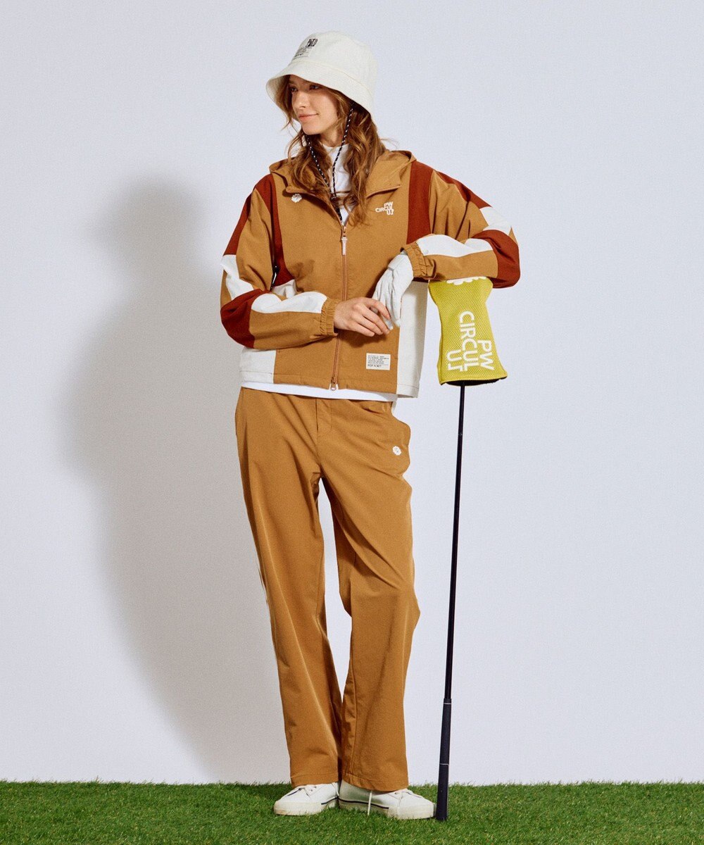 PW CIRCULUS 【WOMEN】サイドラインストレートワイドパンツ ゴルフウェア レディース 