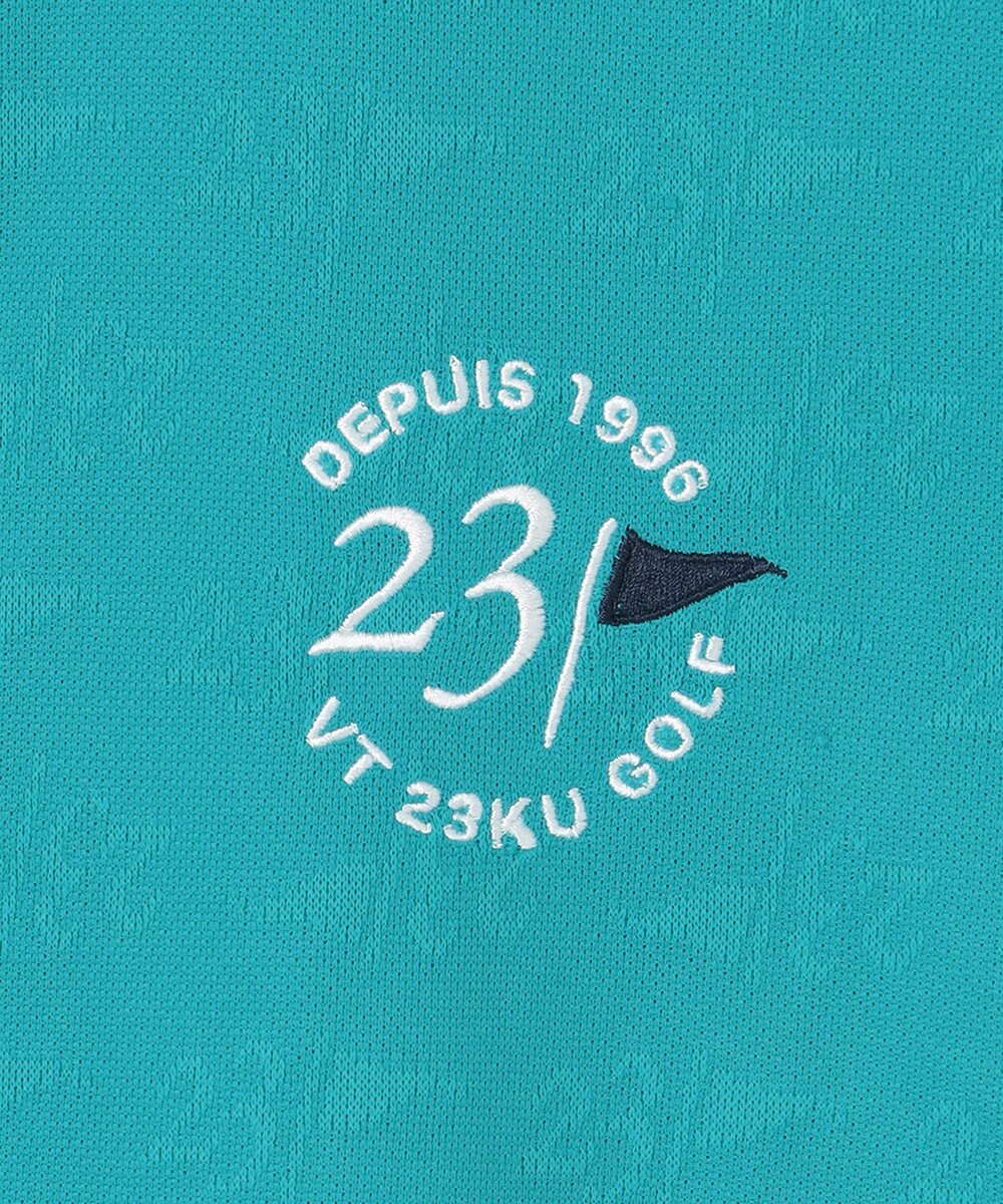 23区GOLF 【MEN/キングサイズ】【吸水速乾・UVケア】ロゴジャガード 半袖ポロシャツ 