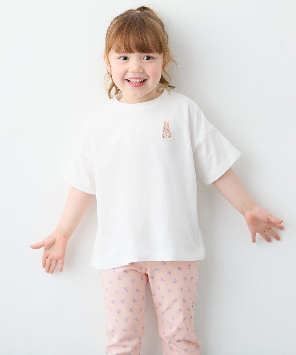 ANY KIDS 【綿100%】バックプリント オーバーサイズTシャツ 