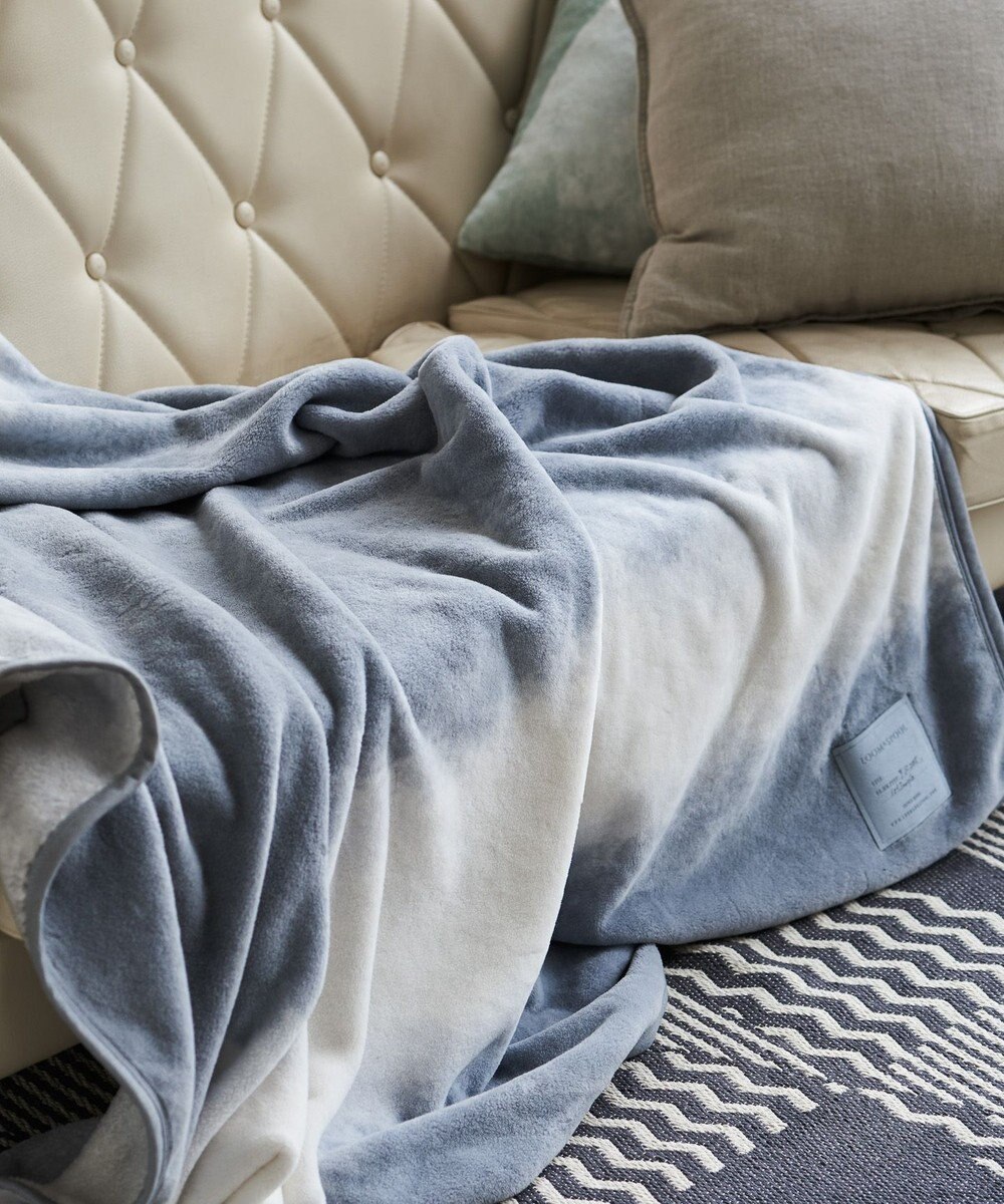 LOOM&SPOOL FOL綿毛布シングル／グレー 