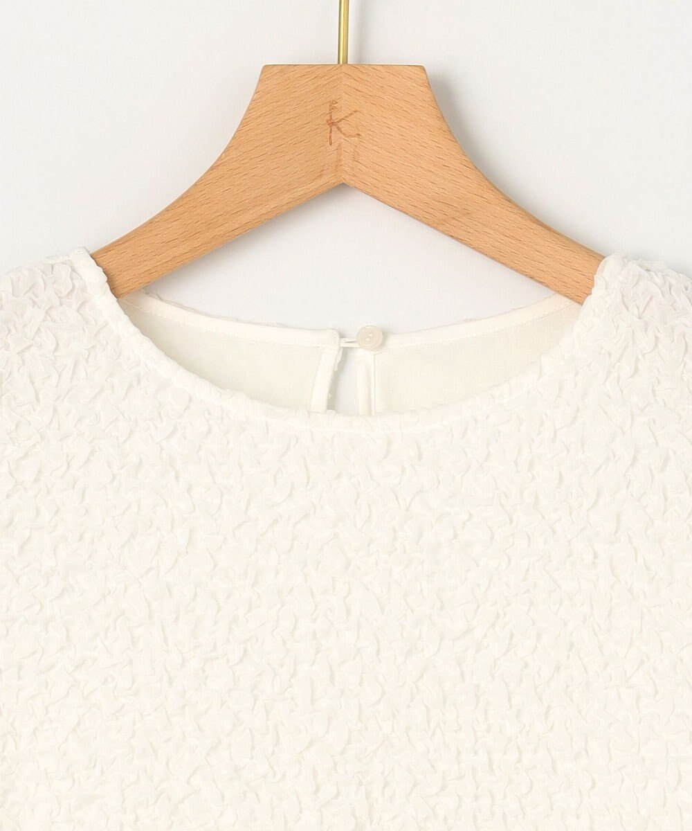 組曲 L シャーリングシフォン シアーペプラム ブラウス 