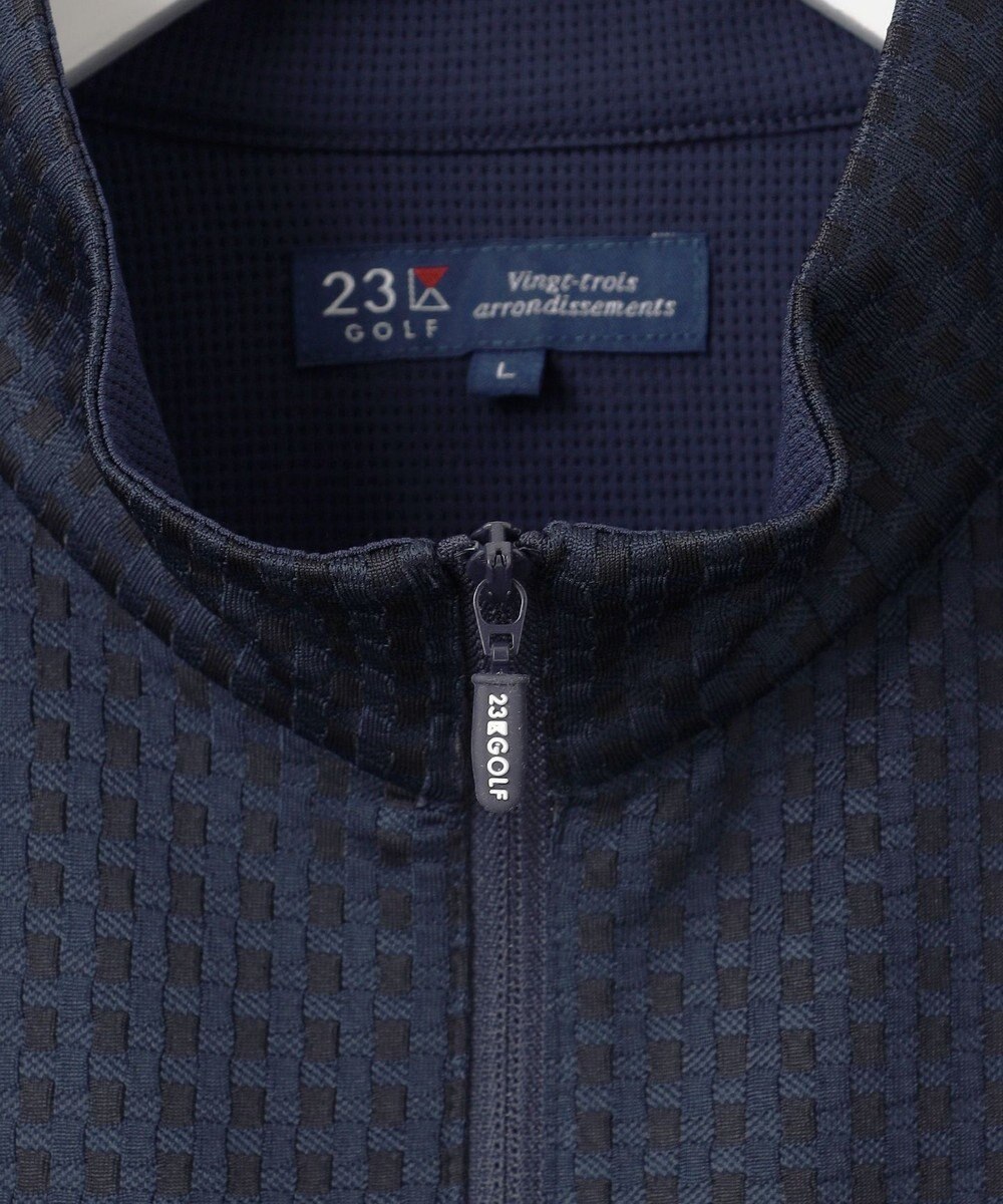 23区GOLF 【MEN】着脱しやすいバンプジャージー　ハーフジップカットソー 