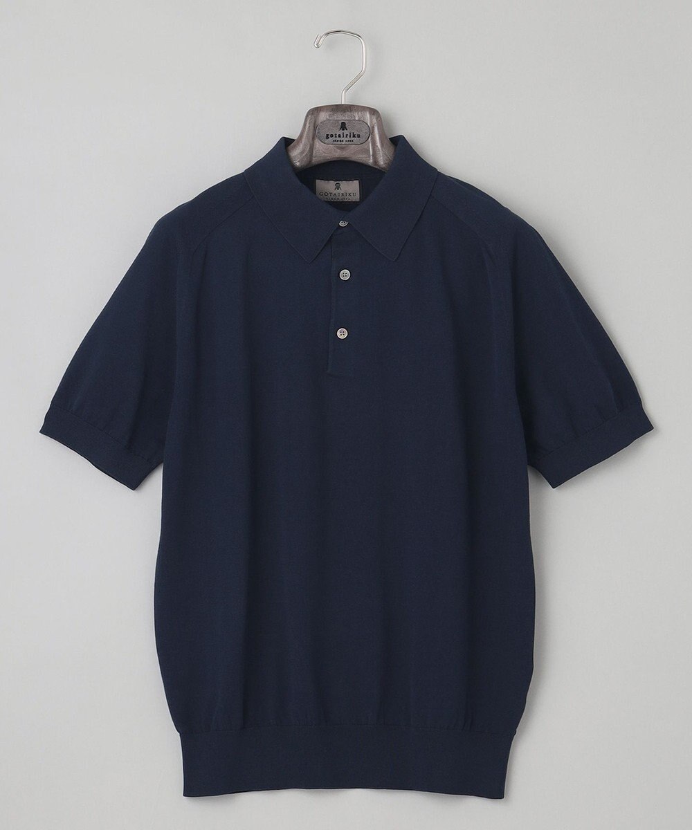 GOTAIRIKU 【ウォッシャブル】ハイゲージ ニットポロシャツ 