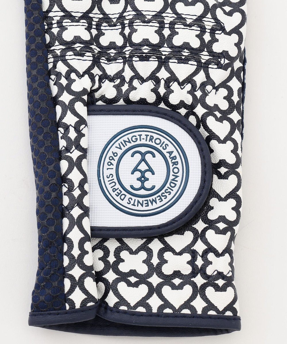 23区GOLF 【WOMEN】手元を華やかに！モノグラム 合皮 グローブ 