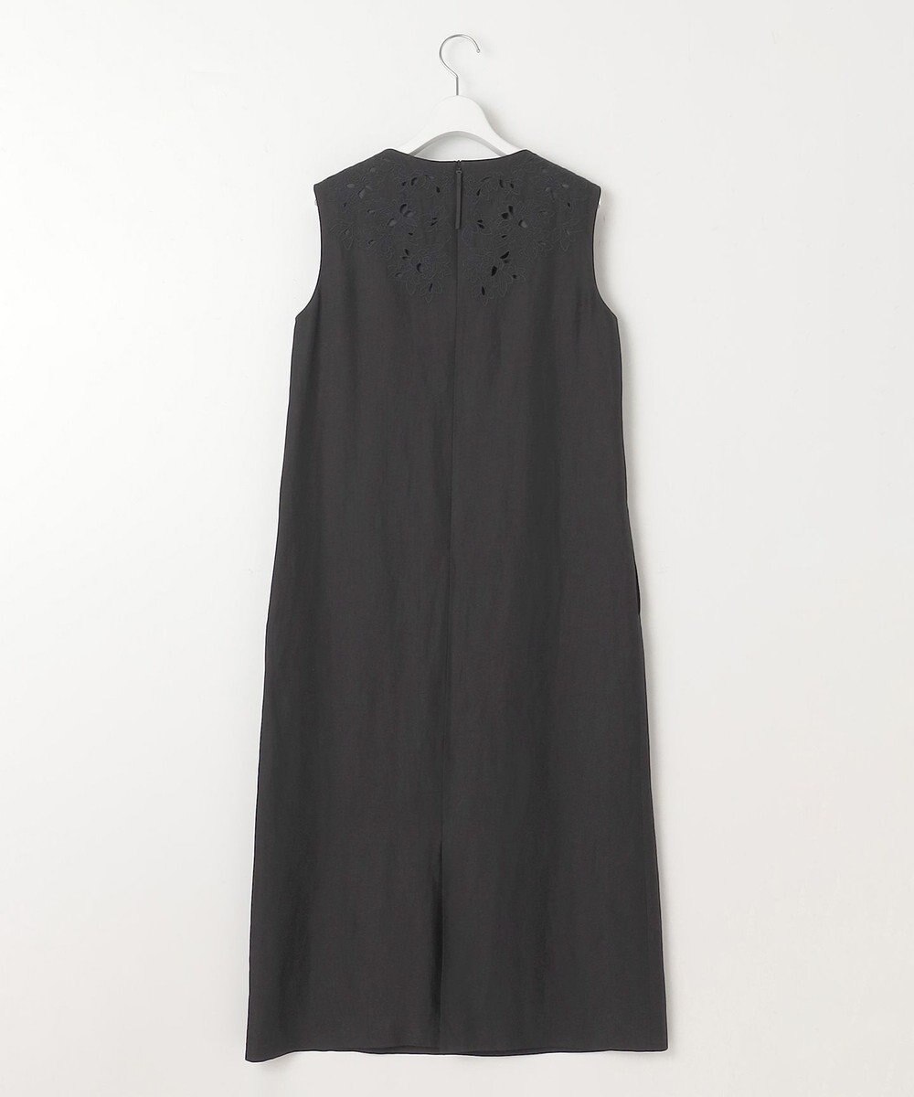 自由区 【洗える】エンブロイダリーノースリーブ ワンピース 