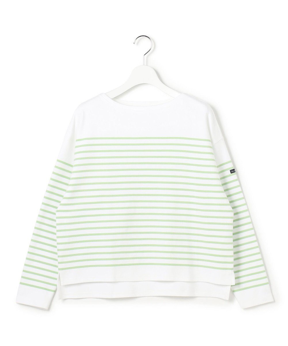 23区 Armo-lux パネルボーダー クロップド カットソー 