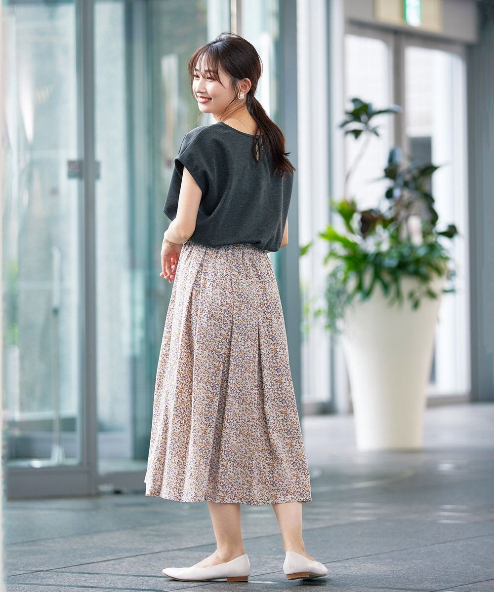 Tiaclasse 【洗える】異素材を組み合わせたカットソードッキングワンピース 