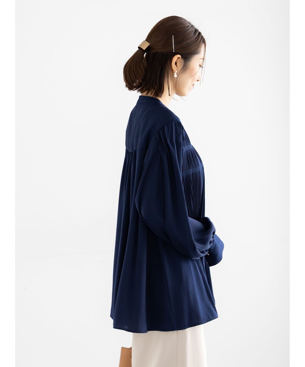 Te chichi プリーツサテンブラウス 