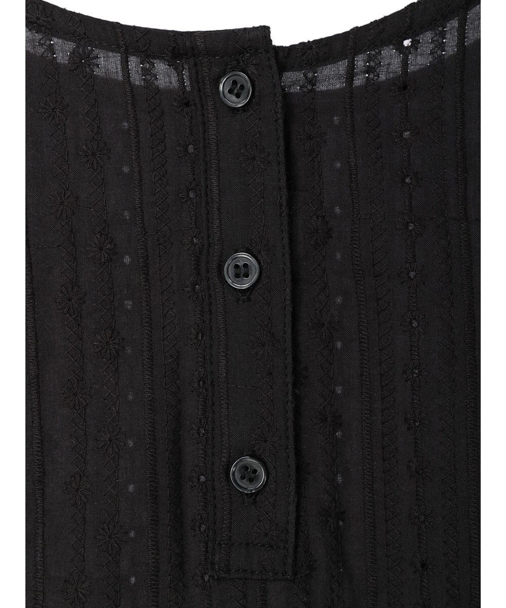 earth music&ecology 刺繍パフスリーブブラウス 