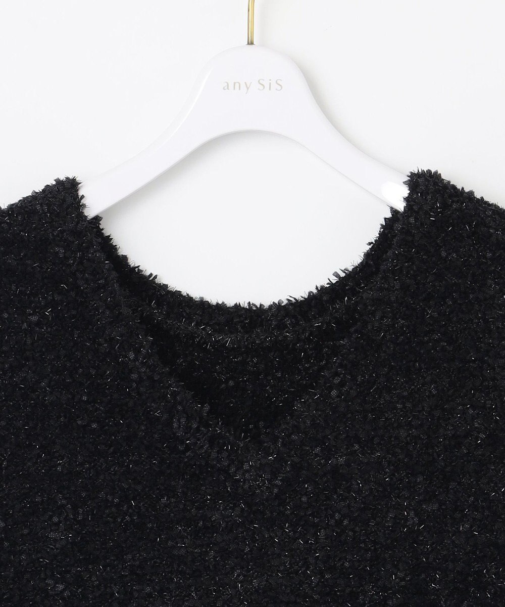 ANY SIS L 【洗える】フラワープリントワンピース × ニットベスト セット 