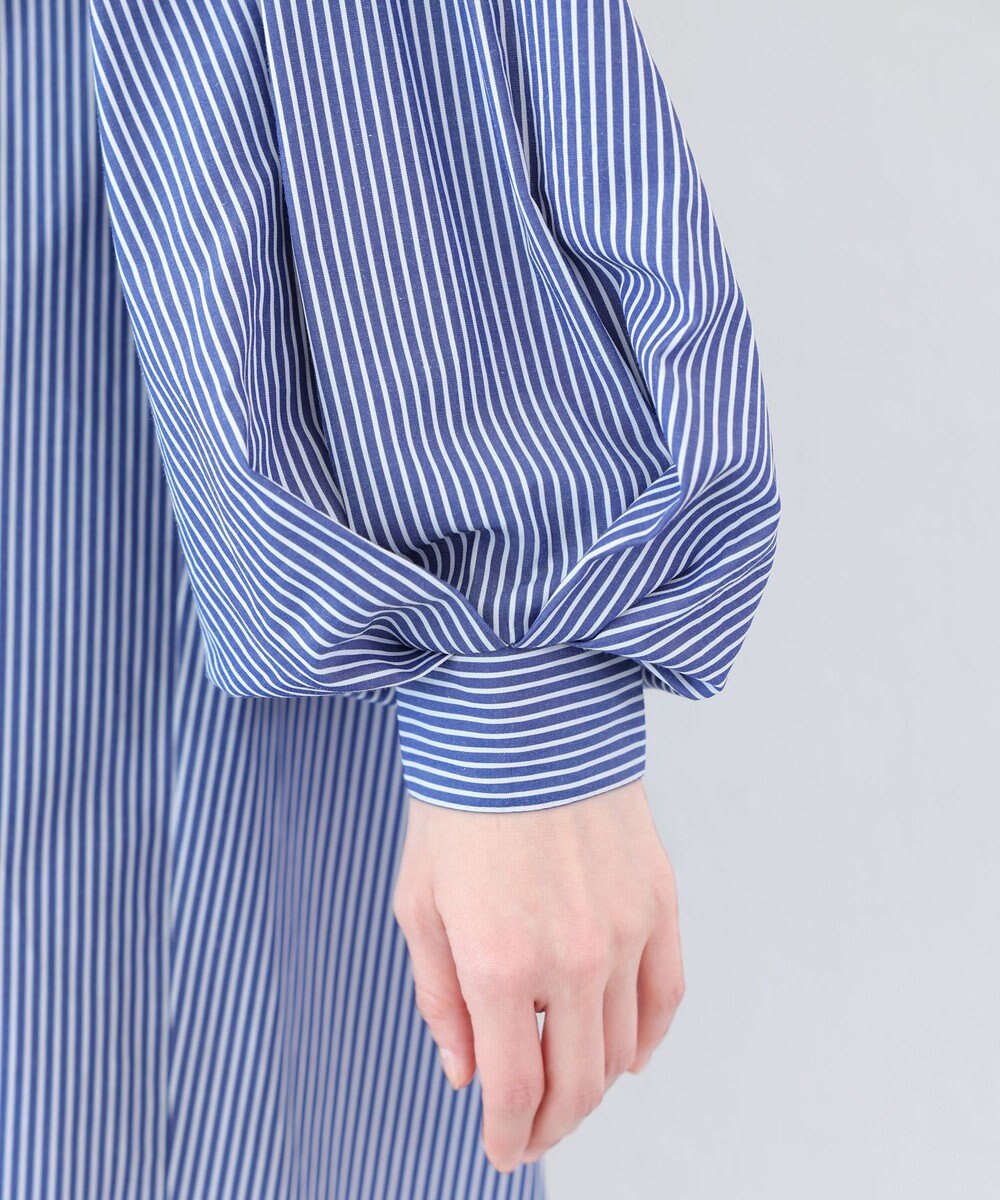 Tiaclasse 【洗える】パフ袖シャツチュニックブラウス 