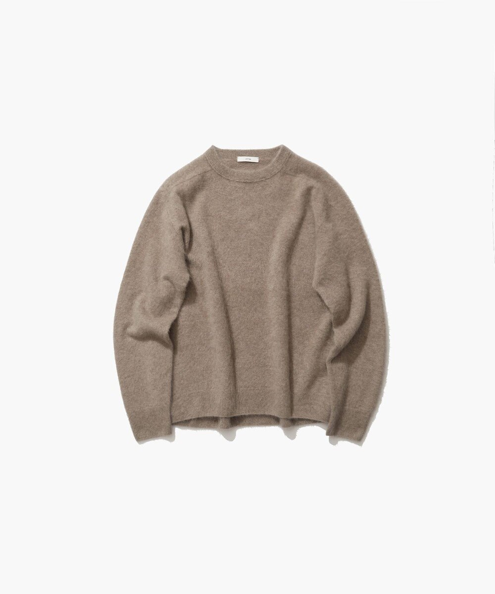 ATON ROYAL CASHMERE FUR | クルーネックセーター TOP BEIGE