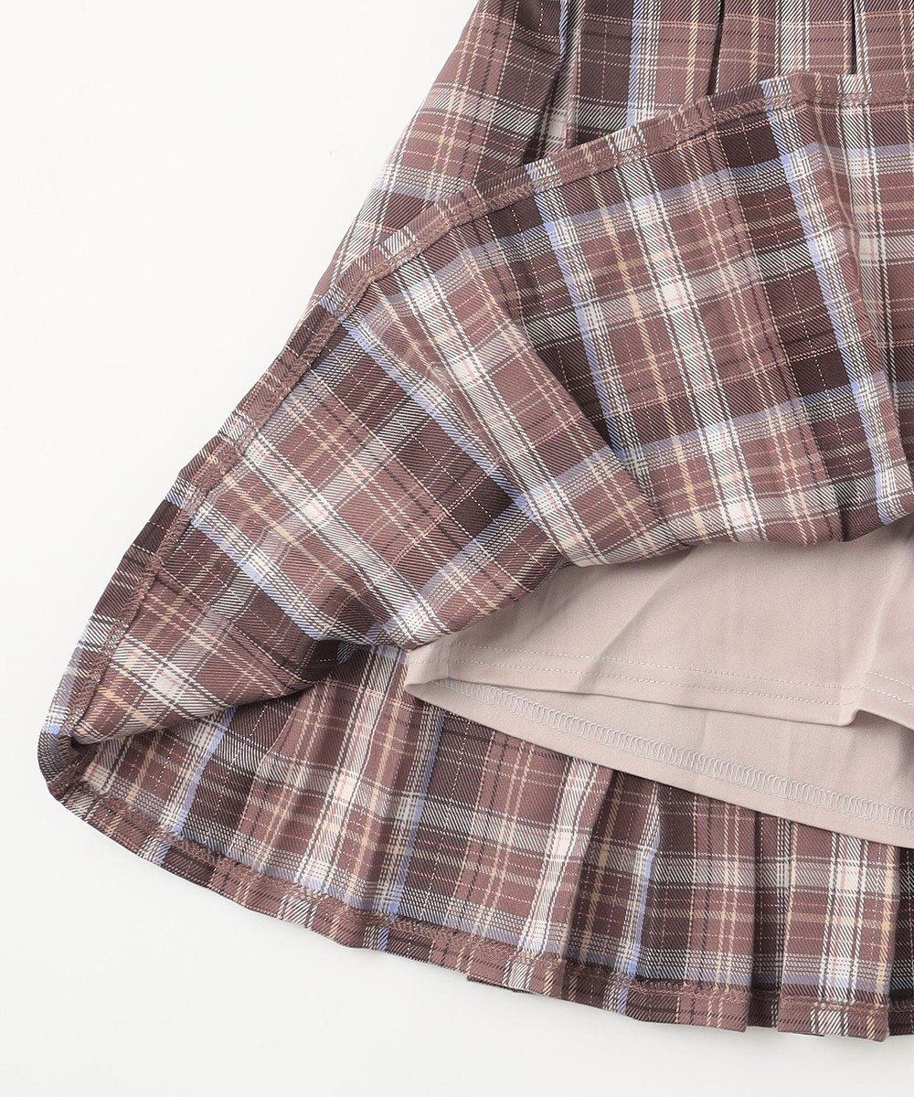 ANY KIDS チェック プリーツ スカパン 