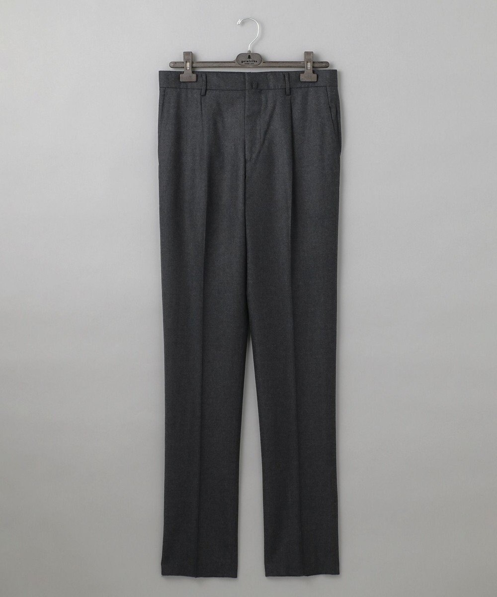 GOTAIRIKU 【保温性/ストレッチ/シワになりにくい】サキソニーストレッチパンツ（１タック） 